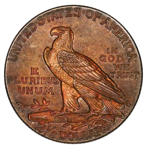 1926 $2.5 Indian Quarter Eagle Gold Coin - Leather Toned Choice AU