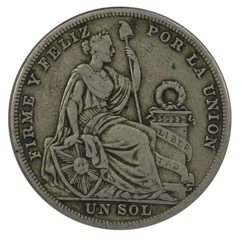 1926 Peru Silver Sol KM.218.1 - VF