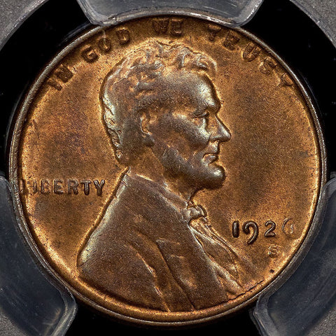 Rare 1926-S Lincoln Wheat Cent - PCGS MS 64 RB - So Tough To Find With Mint Red