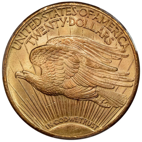 1927 $20 Saint Gaudens Double Eagle Gold Coin - PCGS MS 63+ - Choice Uncirculated