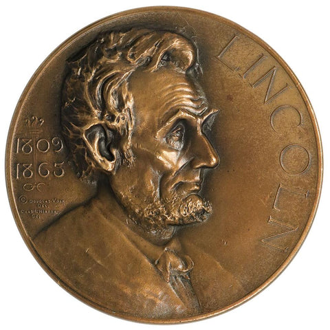 1927 Illinois Watch Company Lincoln Essay 76mm Bronze Medal