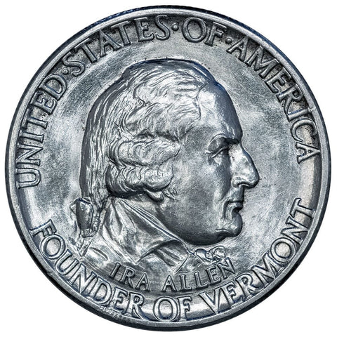 1927 Vermont Silver Commemorative Half Dollar - Brilliant Uncirculated