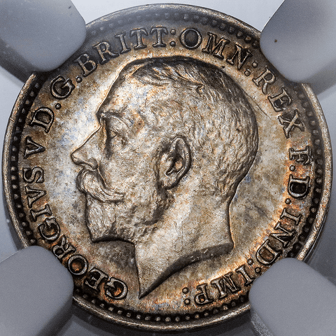 1927 Great Britain Silver Two Pence Maundy KM.812a - NGC MS 65 (Pretty!)