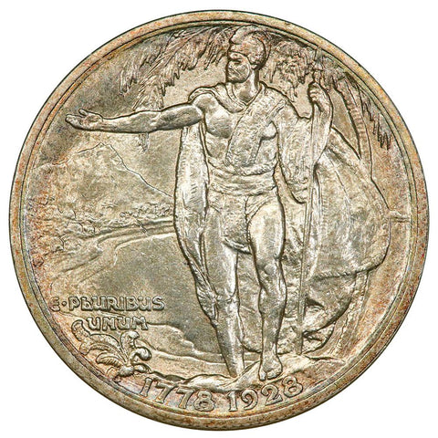 1928 Hawaiian Silver Commemorative Half Dollar - ANACS MS 63