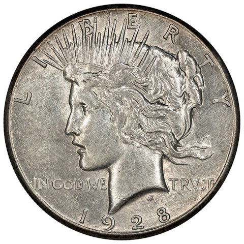 1928 Peace Dollar - About Uncirculated Detail