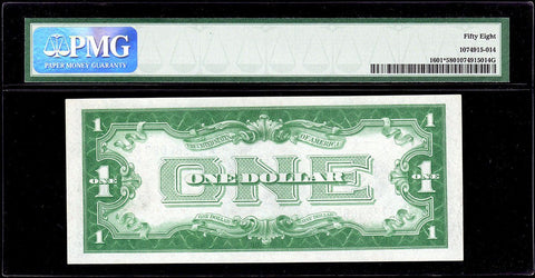 1928-A $1 "Funnyback" Silver Certificate Fr. 1601* - PMG Choice AU 58