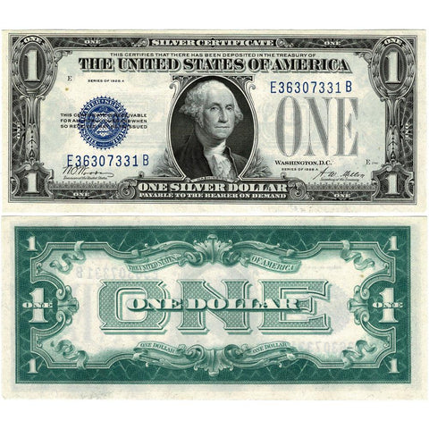1928-A $1 "Funnyback" Silver Certificate Fr. 1601 - Choice AU