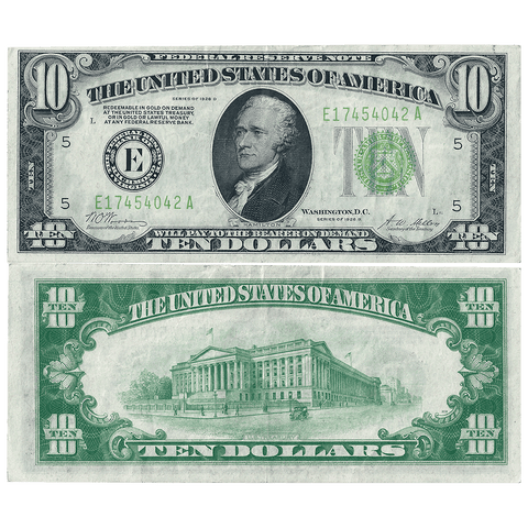 1928-B $10 Richmond Federal Reserve Note Fr.2002-E - Very Fine+