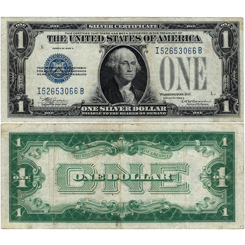 1928-D $1 "Funnyback" Silver Certificate Fr. 1604 - Very Fine