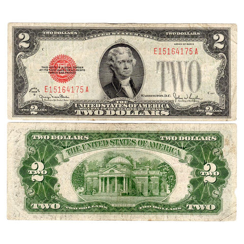 1928-G $2 Legal Tender Note Fr. 1508 - Nominal Very Fine
