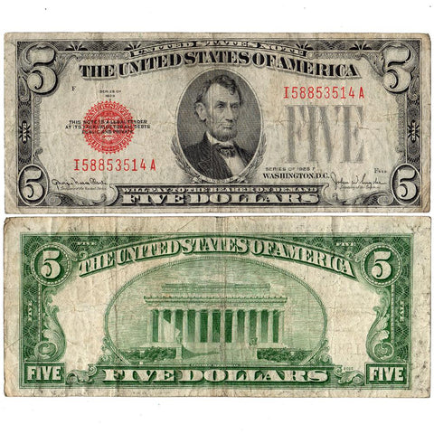 1928 $5 Legal Tender Note Fr. 1531 - Fine