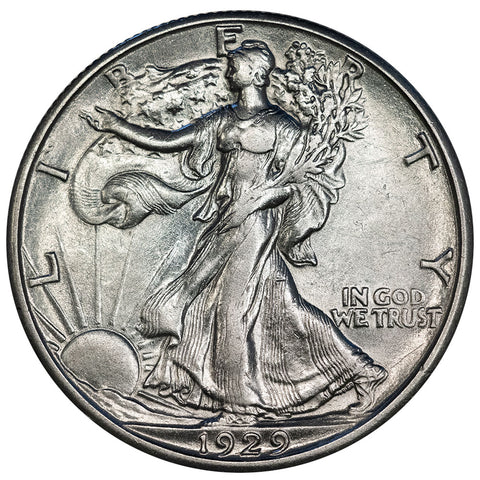 1929-D Walking Liberty Half Dollar - About Uncirculated