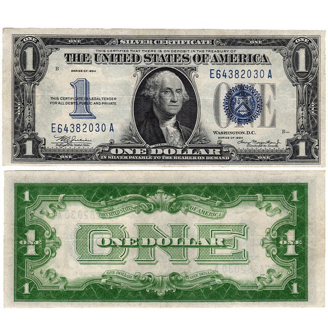 1934 $1 "Funnyback" Silver Certificate Fr. 1606 - Extremely Fine