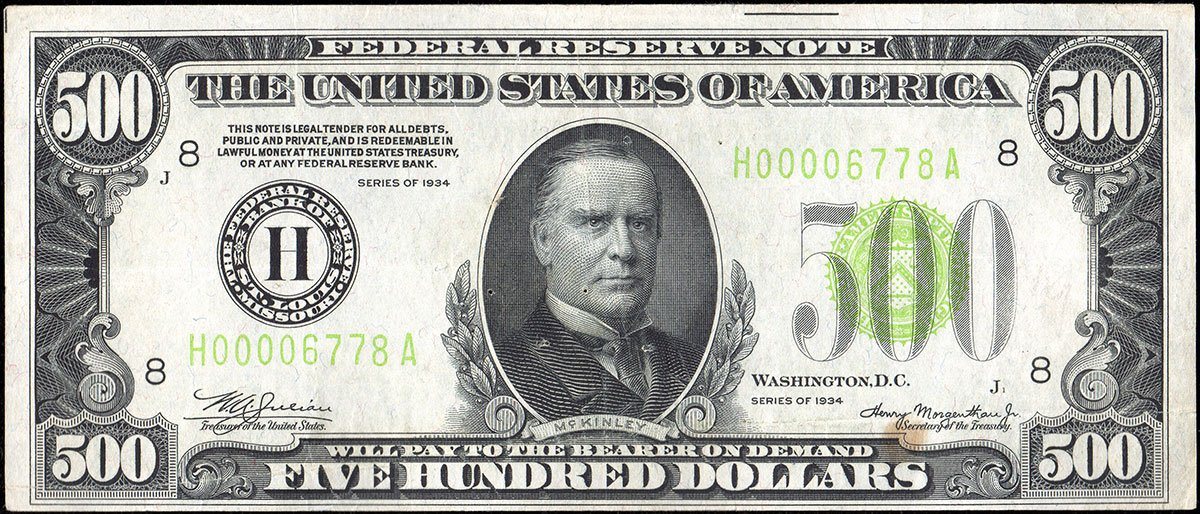 $500 Bill