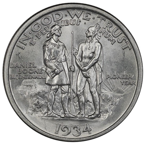1934 Daniel Boone Silver Commemorative Half Dollar - Brilliant Uncirculated