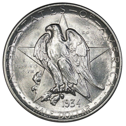 1934 Texas Independence Silver Commemorative Half Dollar - Brilliant Uncirculated