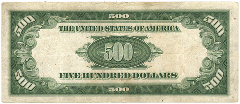 1934-A $500 Federal Reserve Note Philadelphia District (C) Fr. 2202-C - Very Fine