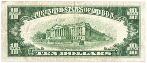 1934-C $10 Silver Certificate Star Note Fr. 1704* - Very Fine Net