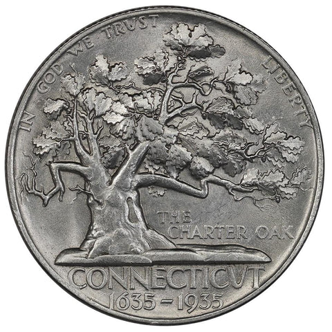 1935 Connecticut Silver Commemorative Half Dollar - Brilliant Uncirculated