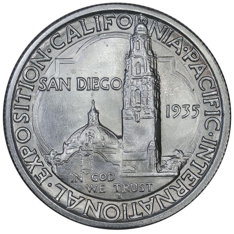 1935-S San Diego Silver Commemorative Half Dollar - Brilliant Uncirculated
