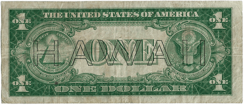 1935-A $1 Hawaii Emergency Issue Silver Certificate, FR. 2300 - Very Good