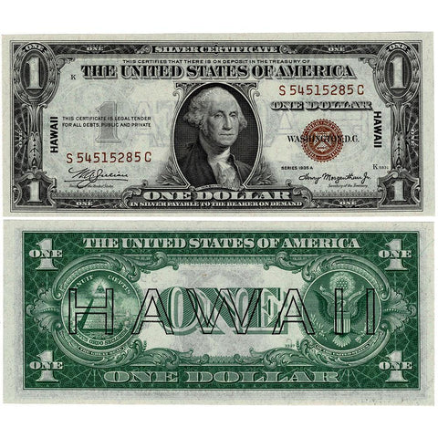 1935-A $1 Hawaii World War 2 Emergency Issue Silver Certificate Fr. 2300 - Uncirculated