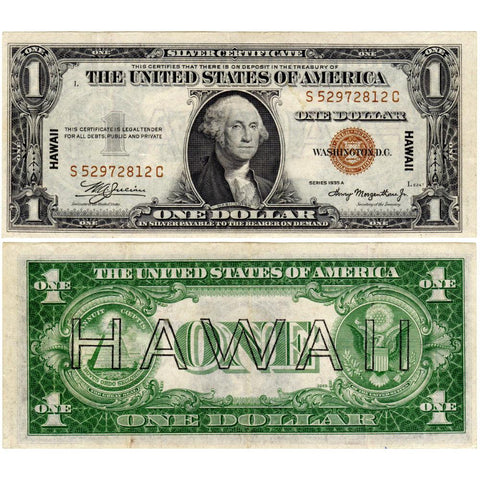 1935-A $1 Hawaii Emergency Issue Silver Certificate, FR. 2300 - Very Fine+