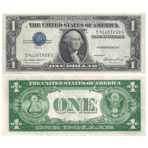 1935-E $1 Silver Certificate Fr. 1614 - Inverted Overprint Error - Crisp Uncirculated
