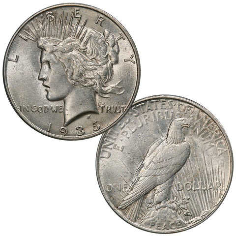 1935-S Peace Dollars - About Uncirculated - Special