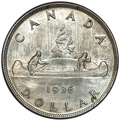 1936 Canada Silver Dollar KM.30 - About Uncirculated
