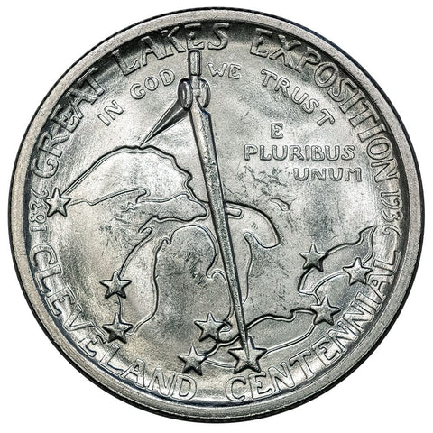 1936 Cleveland Silver Commemorative Half Dollar - Brilliant Uncirculated