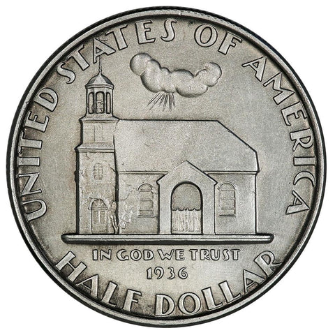 1936 Delaware Silver Commemorative Half Dollar - Brilliant Uncirculated