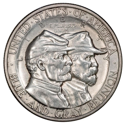 1936 Gettysburg Silver Commemorative Half Dollar - About Uncirculated Detail