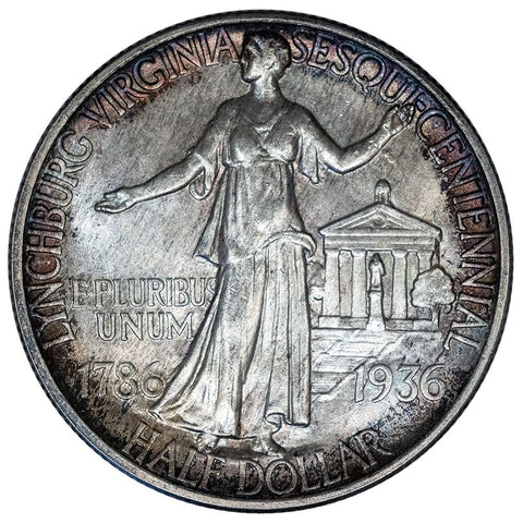 1936 Lynchburg, Virginia Silver Commemorative Half Dollar - Choice Toned Uncirculated