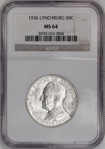 1936 Lynchburg, Virginia Silver Commemorative Half Dollar - NGC MS 64