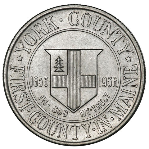 1936 York County Silver Commemorative Half Dollar - Brilliant Uncirculated