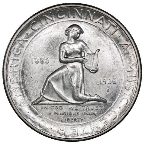 1936 Cincinnati Silver Commemorative Half Dollar - Brilliant Uncirculated