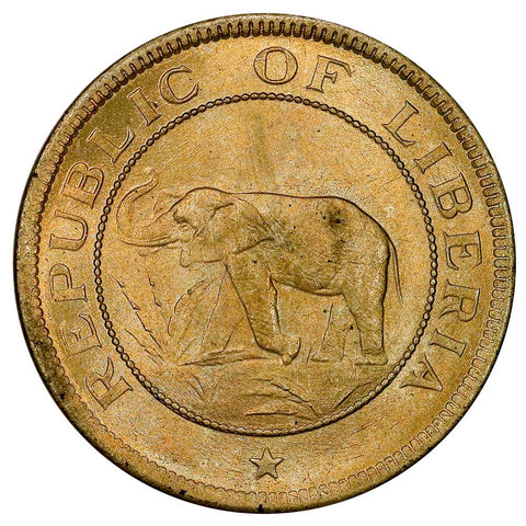 1937 Liberia Cent KM.11 - Brilliant Uncirculated
