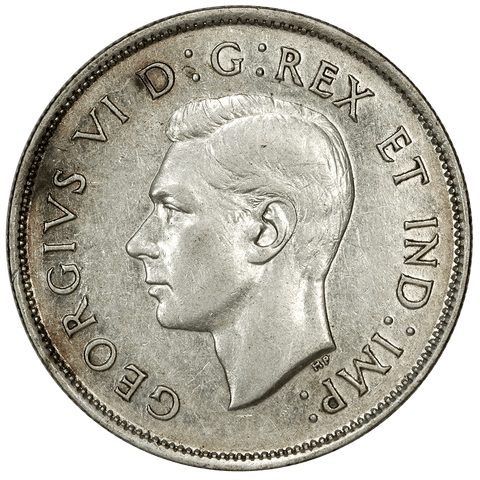 1938 Canada 50 Cent Silver KM.36 - About Uncirculated
