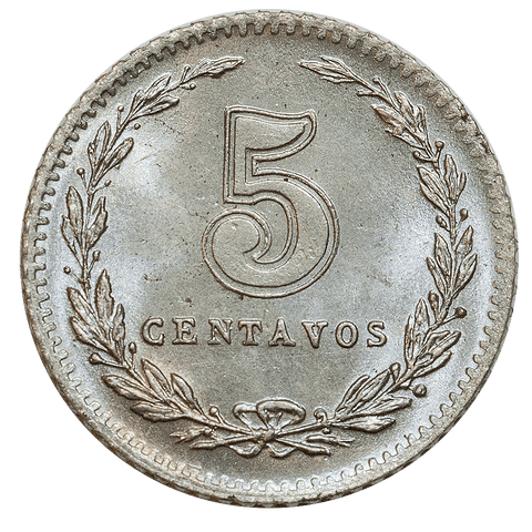 1938 Argentina 5 Centavos KM.34 - Gem Brilliant Uncirculated