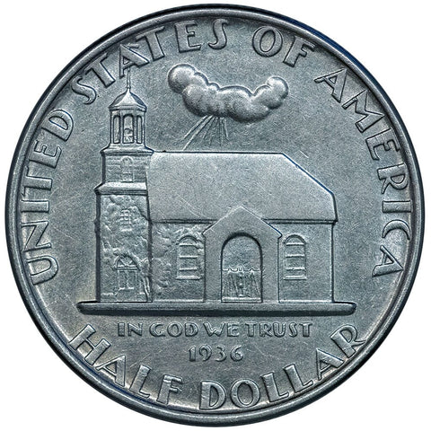 1936 Delaware Silver Commemorative Half Dollar - About Uncirculated