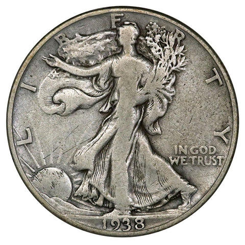 1938-D Walking Liberty Halves - Fine