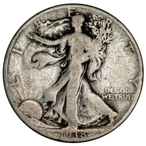 1938-D Walking Liberty Halves - Very Good