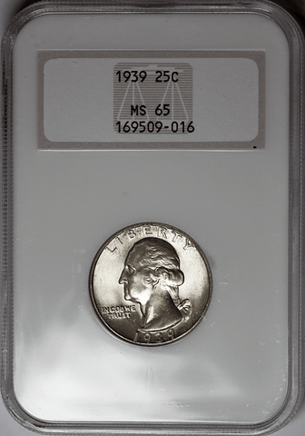 1939 Washington Quarter - NGC MS 65 - Gem Uncirculated