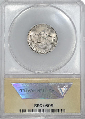 1939-D Jefferson Nickel Reverse of 1938 - ANACS MS 65