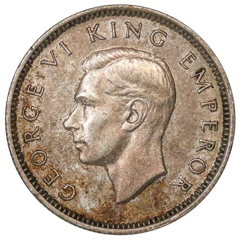 Key-Date 1942 New Zealand Silver 6 Pence KM.8 - Uncirculated