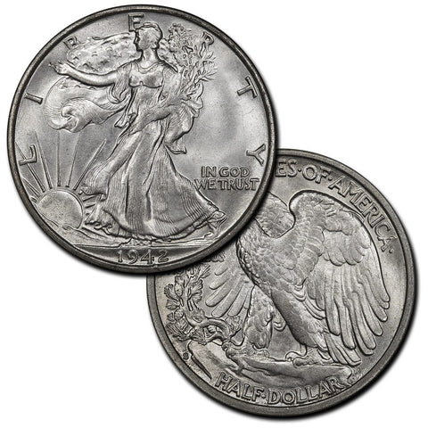 Walking Liberty Half Dollars By Date (1933-S to 1947-D) - Brilliant Uncirculated