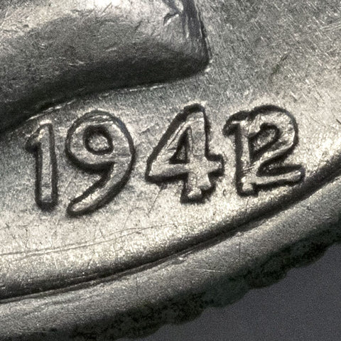 1942/1 Mercury Dime Overdate - About Uncirculated (cleaned)