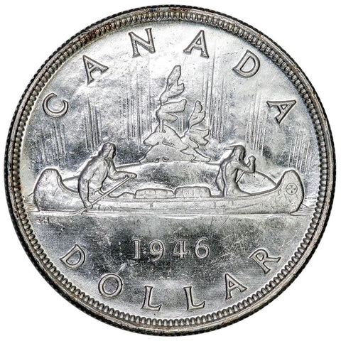 1946 Canada Silver Dollar KM.37 - PQ Brilliant Uncirculated