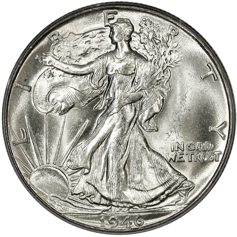 1946 Walking Liberty Half Dollar - PCGS MS 65 - Gem Brilliant Uncirculated